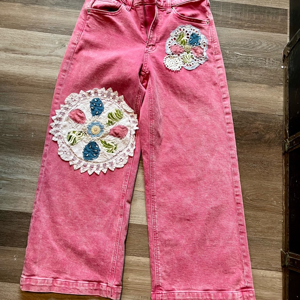 GAP Upcycle Vibrant Pink High-Rise Jeans